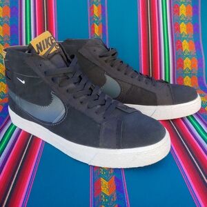 Nike Black and Gray High-Top Sneakers